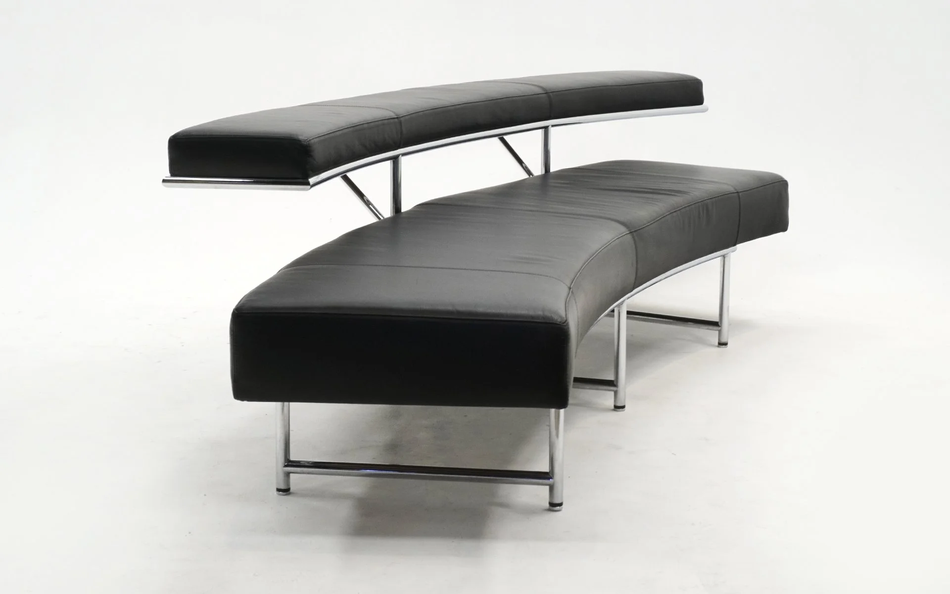 Eileen Gray Monte Carlo Sofa for ClassiCon, Black Leather and